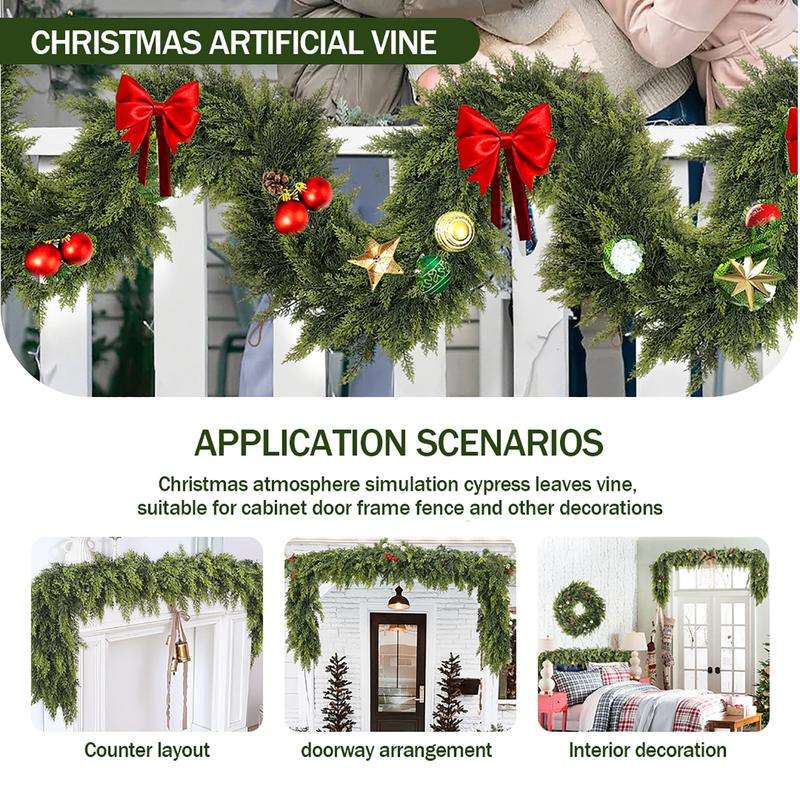 š2025 Super Value Seš„6 FT Artificial Cedar Garlands āRealistic Touch Winter Greenery
