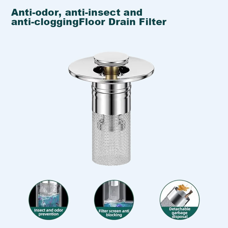 Offer ends TODAY!-🔥Pop Up Sink Drain Strainer----🛀Removes odors and prevents blockages