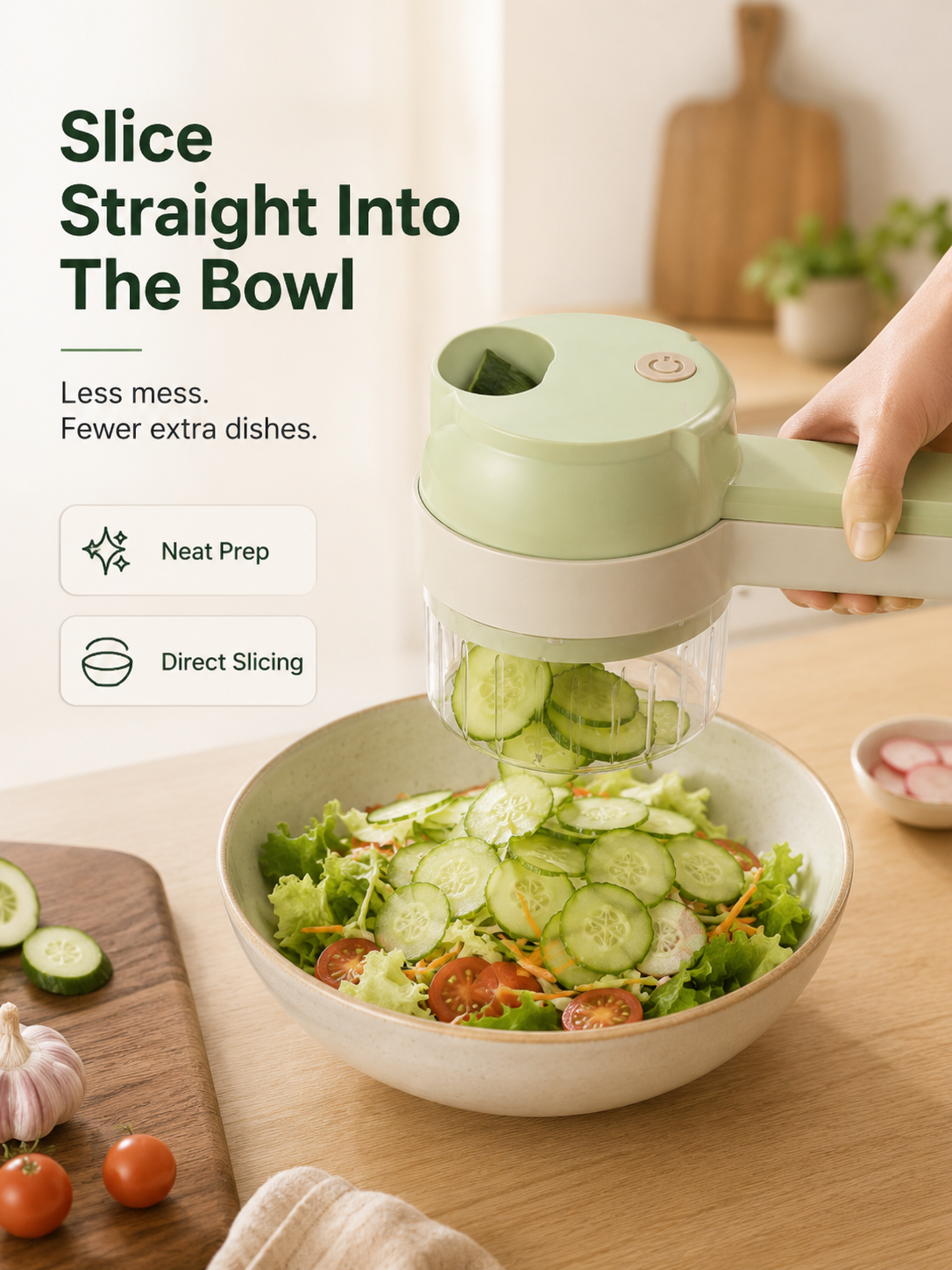 🥗4-in-1 Cordless Electric Vegetable Chopper