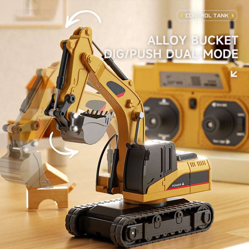 1/64 Mini RC Excavator, Dump Truck & Forklift Toy Set