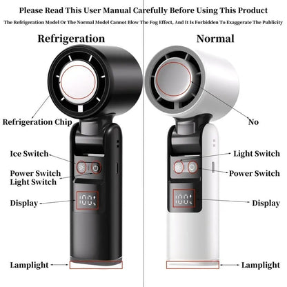 🌬️ Cool Summer - Portable Handheld Turbo Ice Cooler Fan