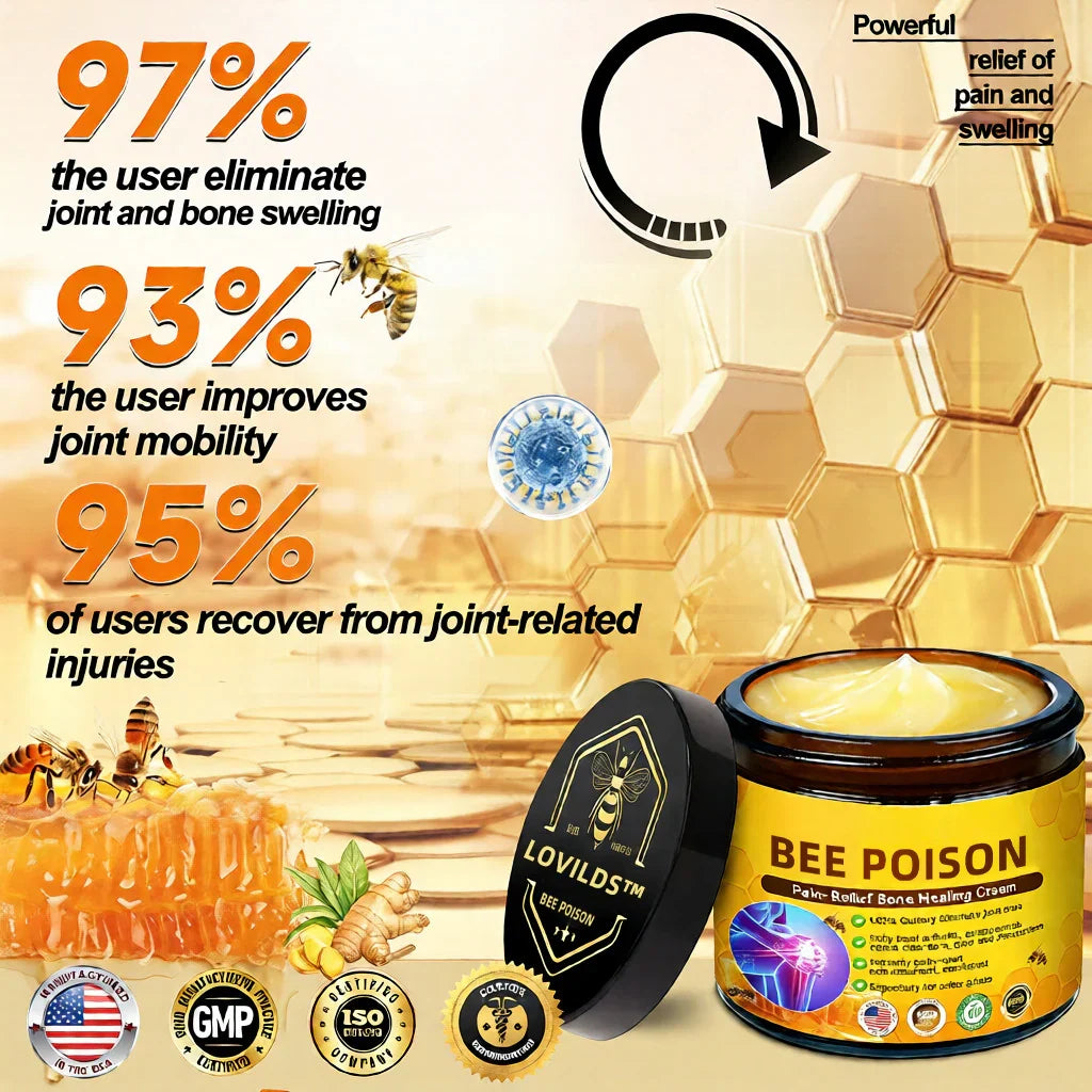 🏆50K+ SOLD LAST WEEK! 🌿HOUKEA Bee Poison Pain-Relief Bone Healing Cream -8JX3