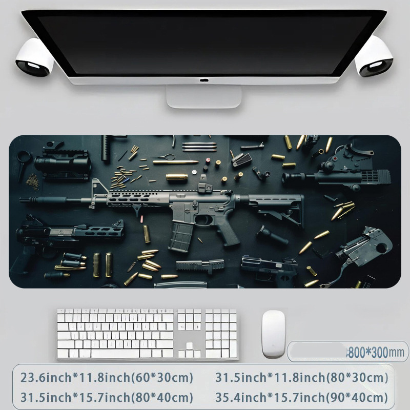 ⭐️ Cool Large gaming mouse pad, stylish desk protector, non-slip rubber, multiple sizes,