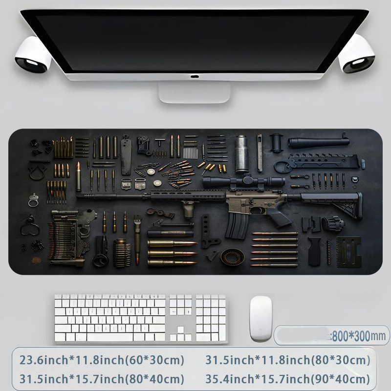 ⭐️ Cool Large gaming mouse pad, stylish desk protector, non-slip rubber, multiple sizes,