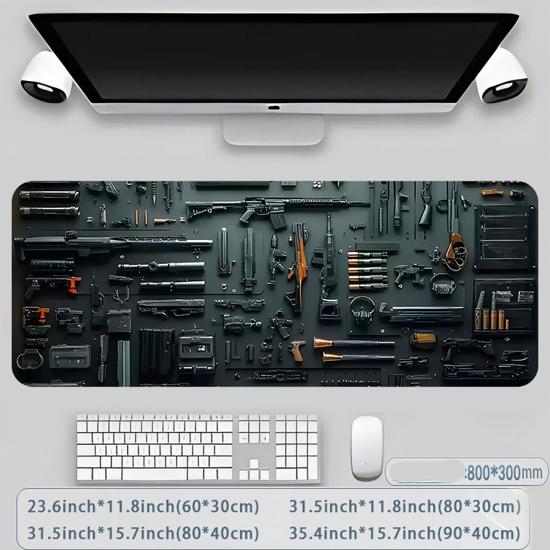 ⭐️ Cool Large gaming mouse pad, stylish desk protector, non-slip rubber, multiple sizes,