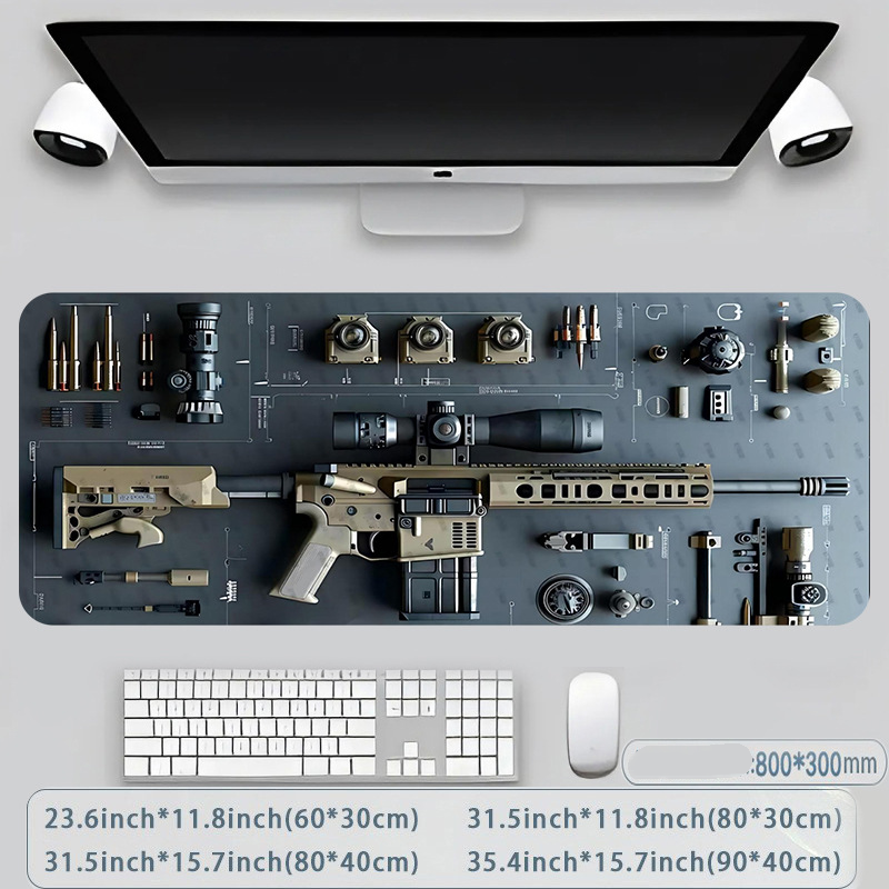 ⭐️ Cool Large gaming mouse pad, stylish desk protector, non-slip rubber, multiple sizes,