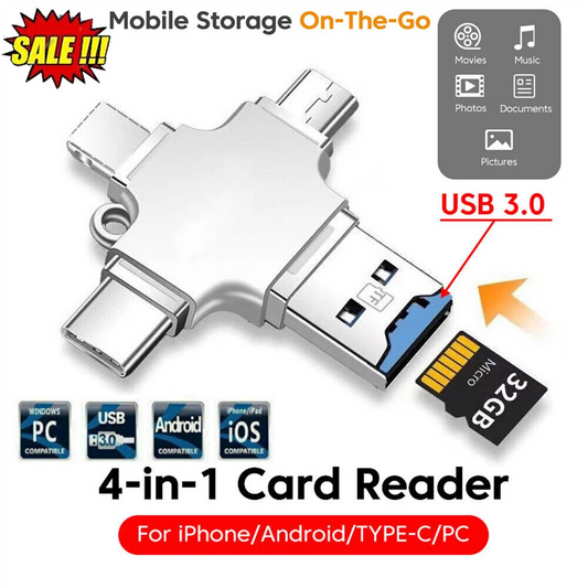 ⏰2 pieces is cheaper-USB 3.0 Micro TF Card Reader Adapter Flash Drive Type-C OTG For Android / iPhone
