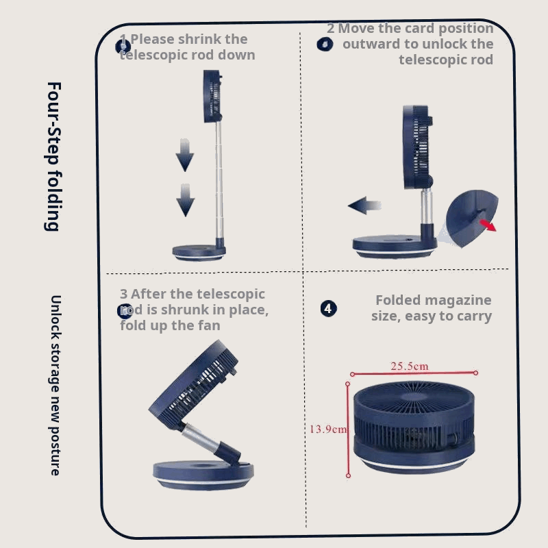🔥 The price is limited! -Retractable and foldable electric fan.
