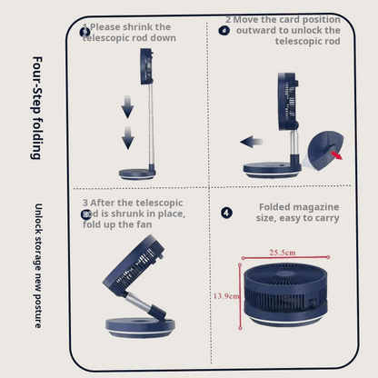 🔥 The price is limited! -Retractable and foldable electric fan.