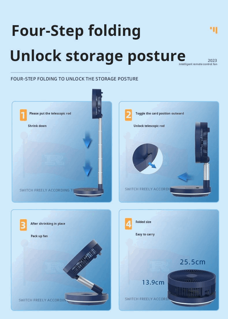 🔥 The price is limited! -Retractable and foldable electric fan.