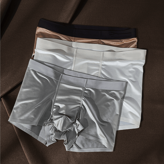 🎁The most comfortable underwear - men's mulberry silk ice silk boxer briefs