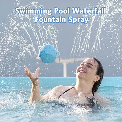 🔥Discount (Today Only)🔥-💧Solar Pool Fountain with Lights Dual Arc