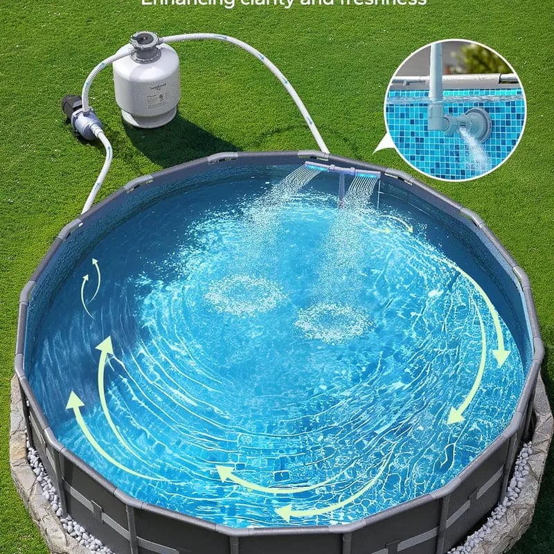 🔥Discount (Today Only)🔥-💧Solar Pool Fountain with Lights Dual Arc