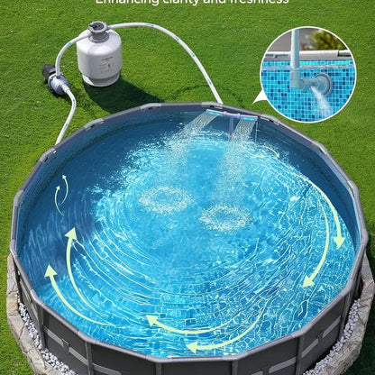 🔥Discount (Today Only)🔥-💧Solar Pool Fountain with Lights Dual Arc