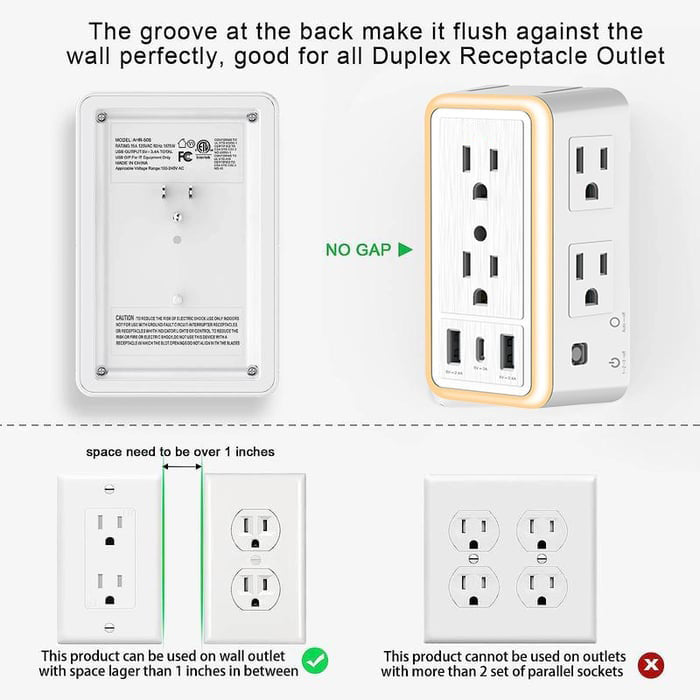 ✨Multi Plug Outlet Surge Protector