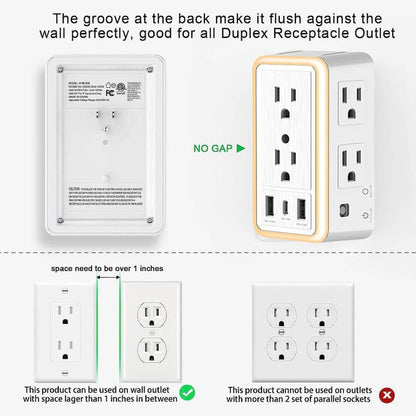 ✨Multi Plug Outlet Surge Protector