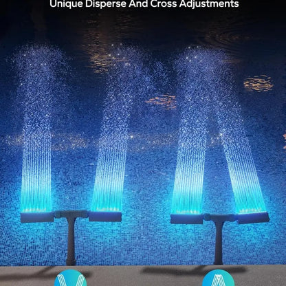 🔥Discount (Today Only)🔥-💧Solar Pool Fountain with Lights Dual Arc