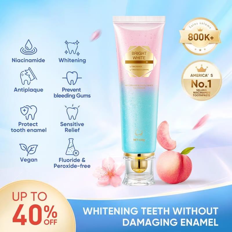 🔥Hot Sale🔥Niacinamide Whitening Toothpaste - For Healthier, Whiter Teeth!