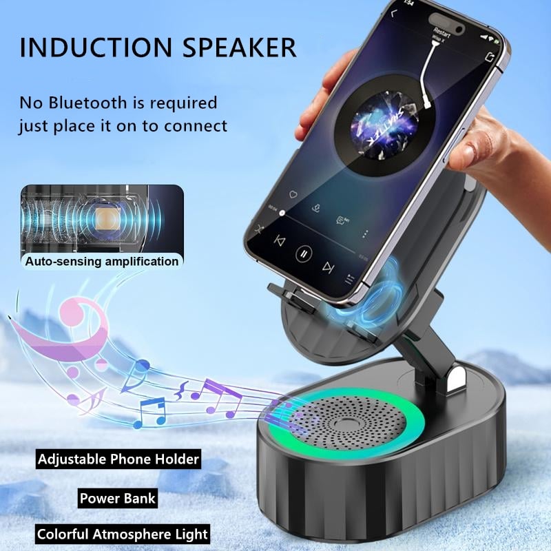 🤳🏻3-in-1 Bluetooth Speaker Phone Stand with Power Bank