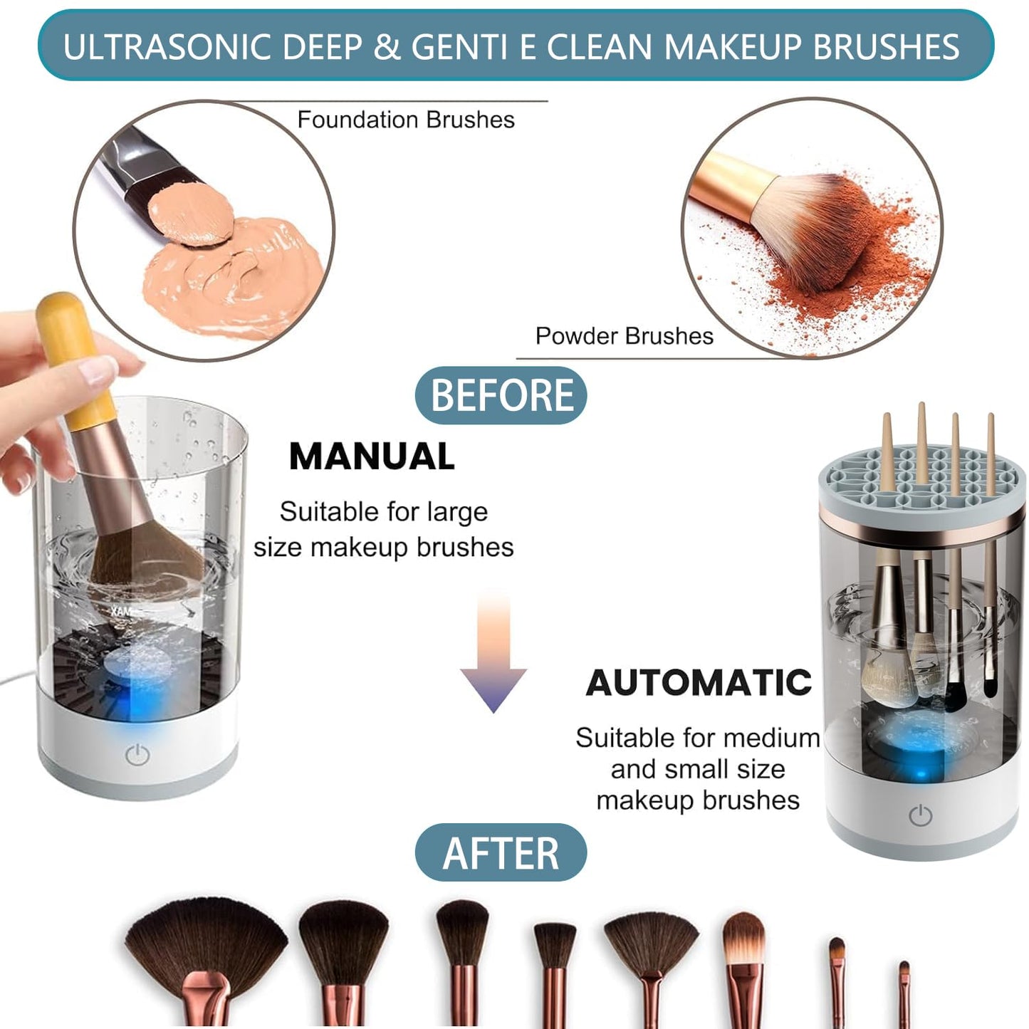 Discount (Today Only)Automatic Makeup Brush Cleaner Machine