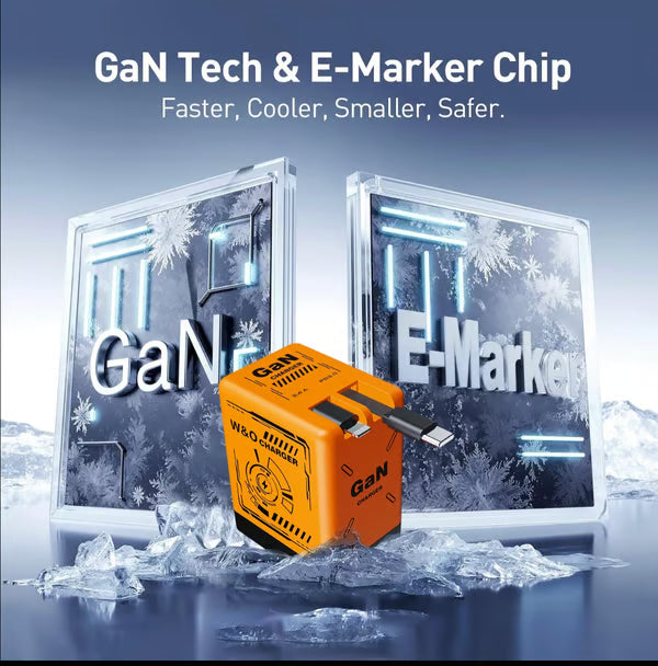 🔥W&O 2-in-1 GaN Compatible with Fast Charger