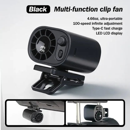 Summer Hot Sale❄️🔥Car Clip On Fan with LED Display