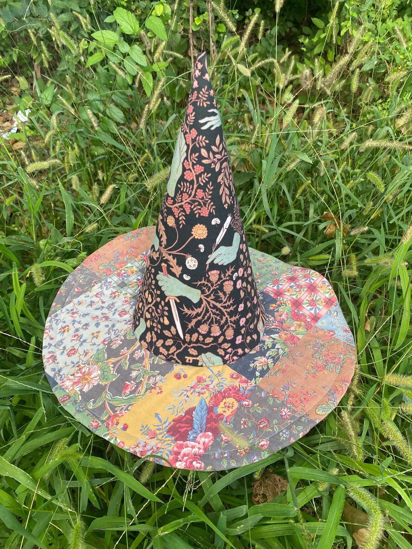🔥Last Day 49% OFF - The Quilted Witch Hat | Handcrafted Folk Art Hat