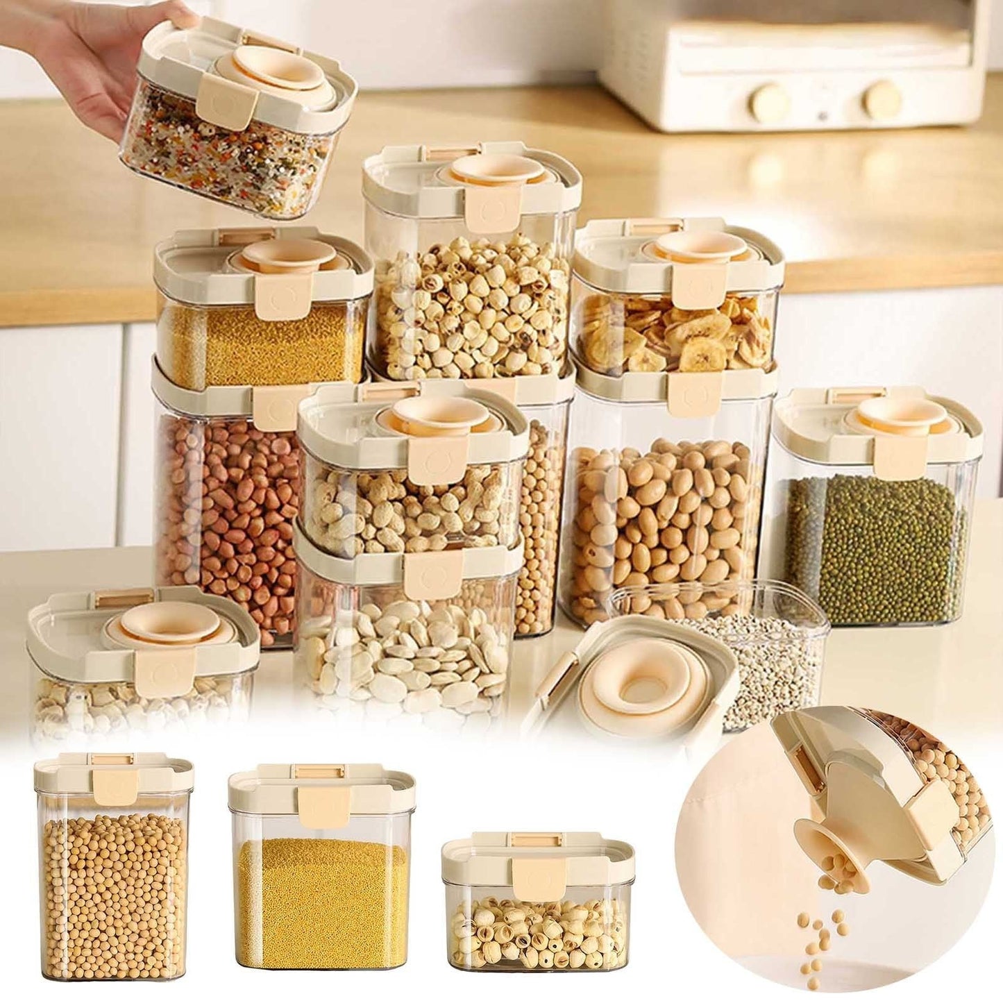 Push-type Sealed Box Storage Jar