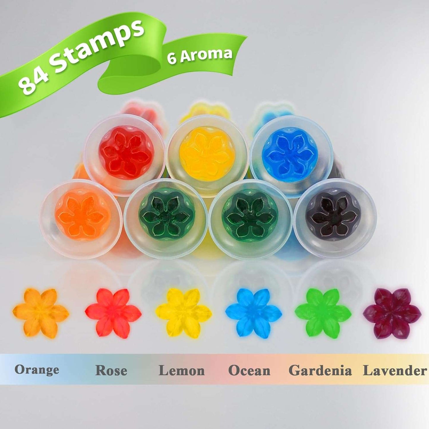 🔥Hot Sale🚽84 Flowers Toilet Cleaner Gel Stamp