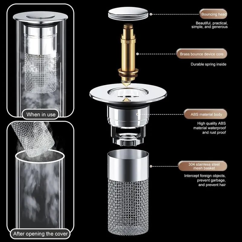 🔥Buy 1 Get 3 Free🔥 Bathroom Sink Stopper Hair Catcher