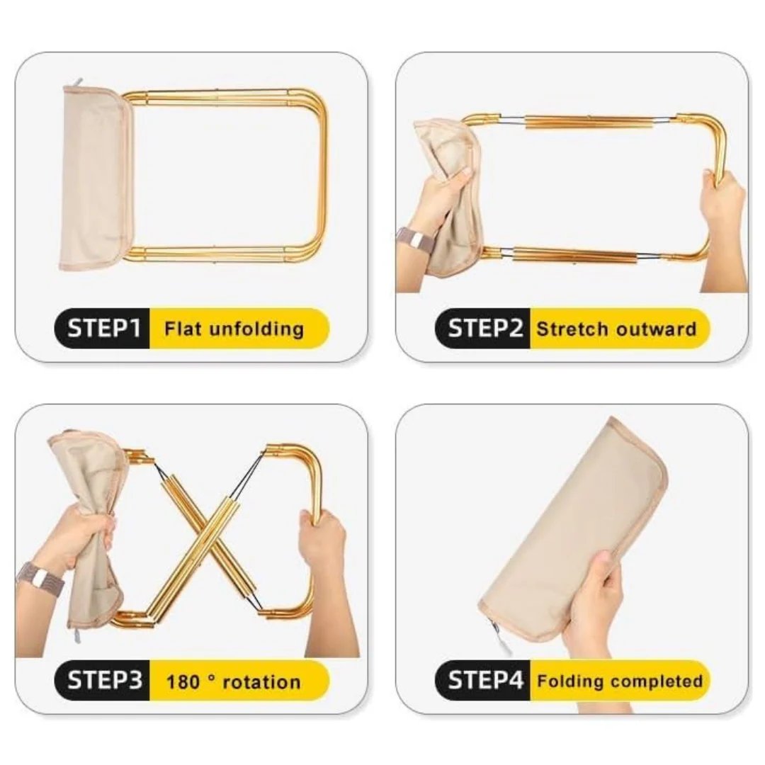 🔥 Unfolds in one second! Load capacity 200 pounds-Foldable Chair Bag