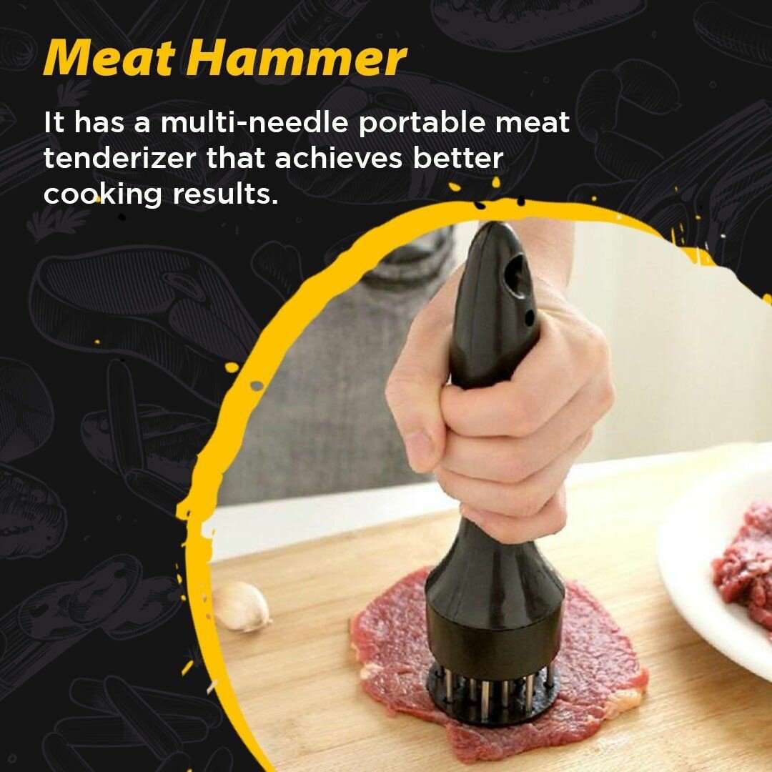 ❄️🥩Stainless Steel Meat Tenderizer Needle 21 Pin Steak BBQ Kitchen Cooking Tool