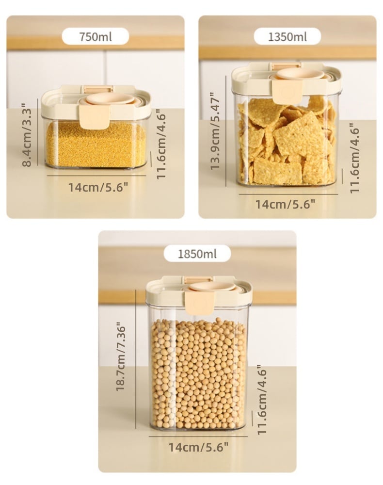 Push-type Sealed Box Storage Jar