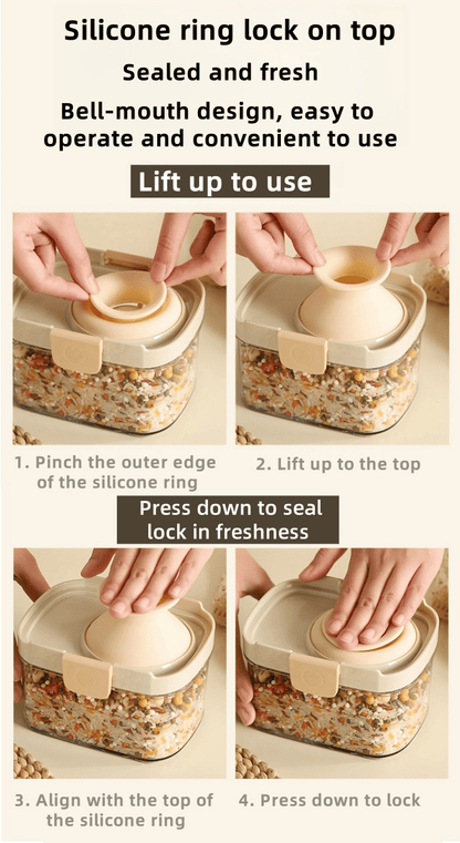 Push-type Sealed Box Storage Jar