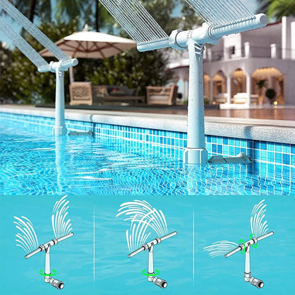 🔥Discount (Today Only)🔥-💧Solar Pool Fountain with Lights Dual Arc
