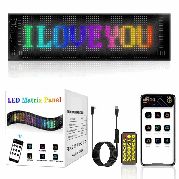 🔥Flash Sale✨DIY Car Dynamic LED Smart Colorful Eye Lamp Soft Screen