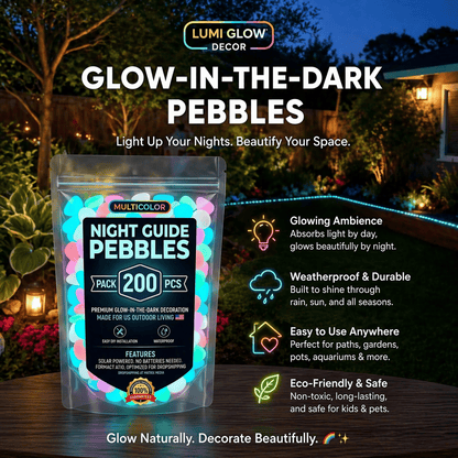 🌈Colorful Glow-in-the-Dark Garden Stones