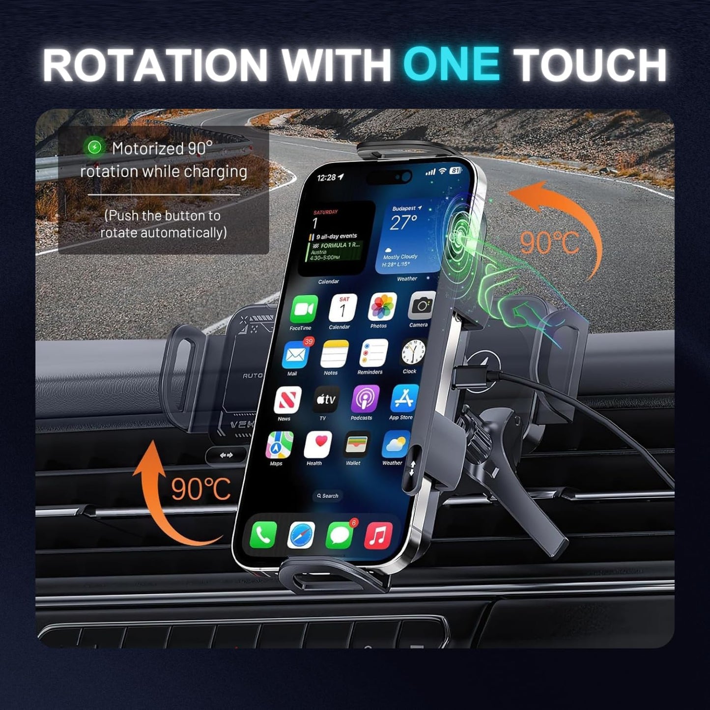 🎁Flash Sale💥2025 Smart 360° Wireless Charger Phone Holder