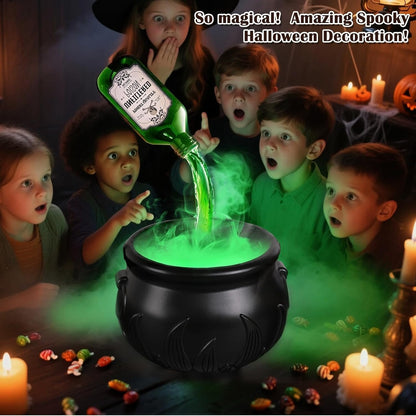 🏆Flash Sale⚡Cauldron Halloween Decor with Magic Floating Potion Bottles and Diffuser