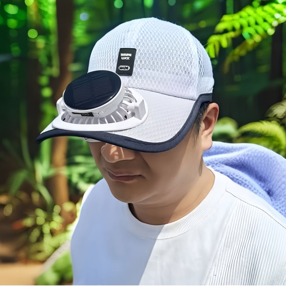 🔥2025 Solar Rechargeable Peaked Cap
