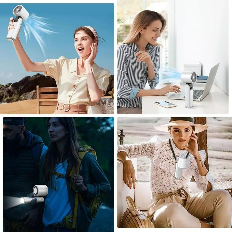 🌬️ Cool Summer - Portable Handheld Turbo Ice Cooler Fan