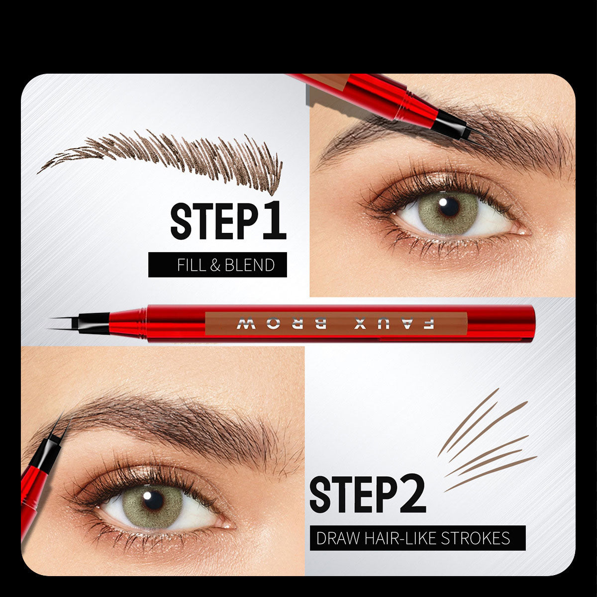 🏆Buy 1 Get 1 Free🔥Waterproof and sweat-proof double-ended eyebrow pencil👩🏻