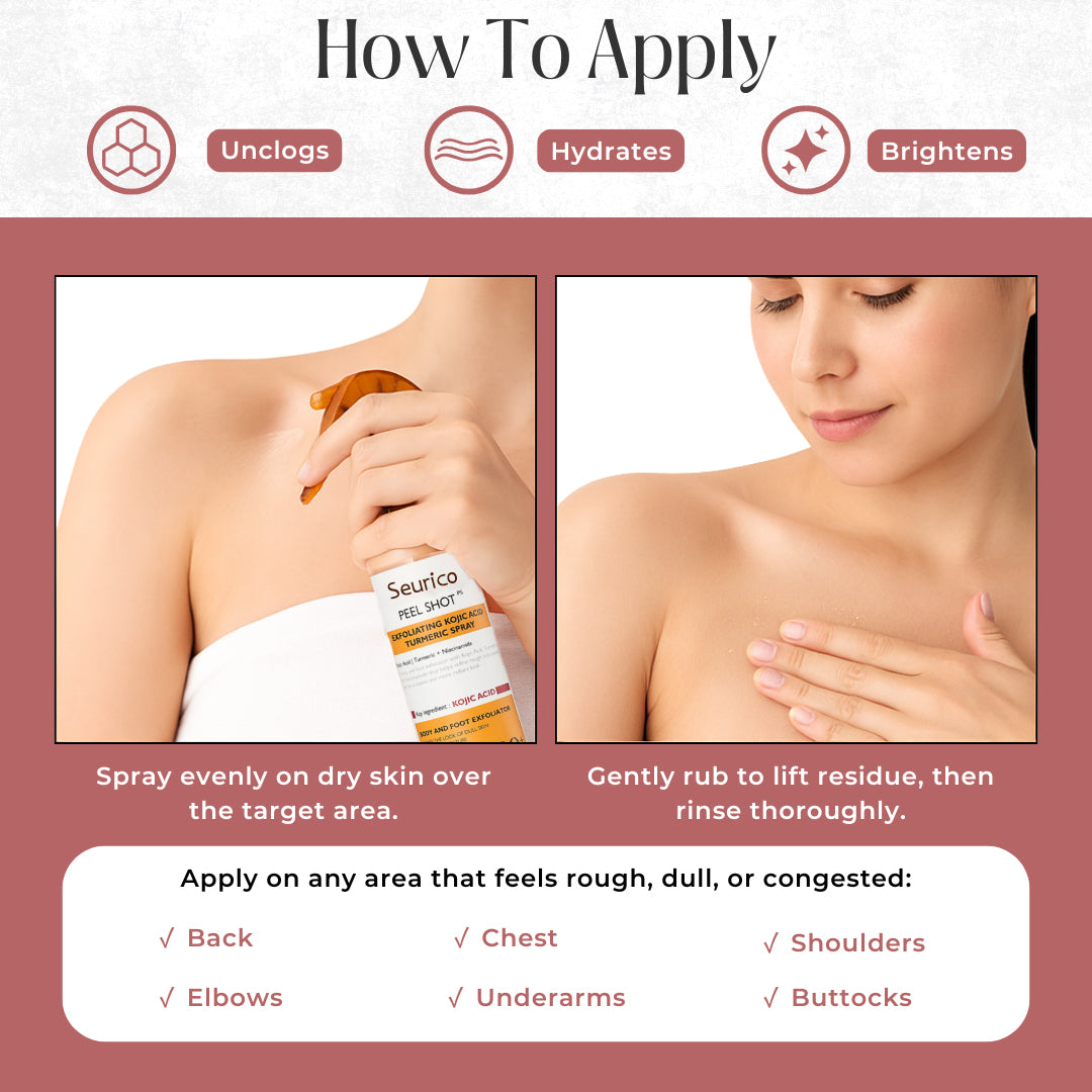 Seurico Peel Shot - Kojic + Turmeric Body Peel Spray