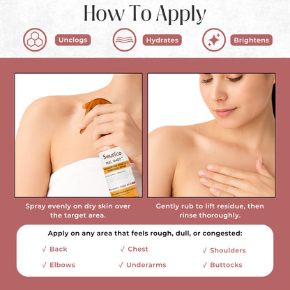 Seurico Peel Shot - Kojic + Turmeric Body Peel Spray