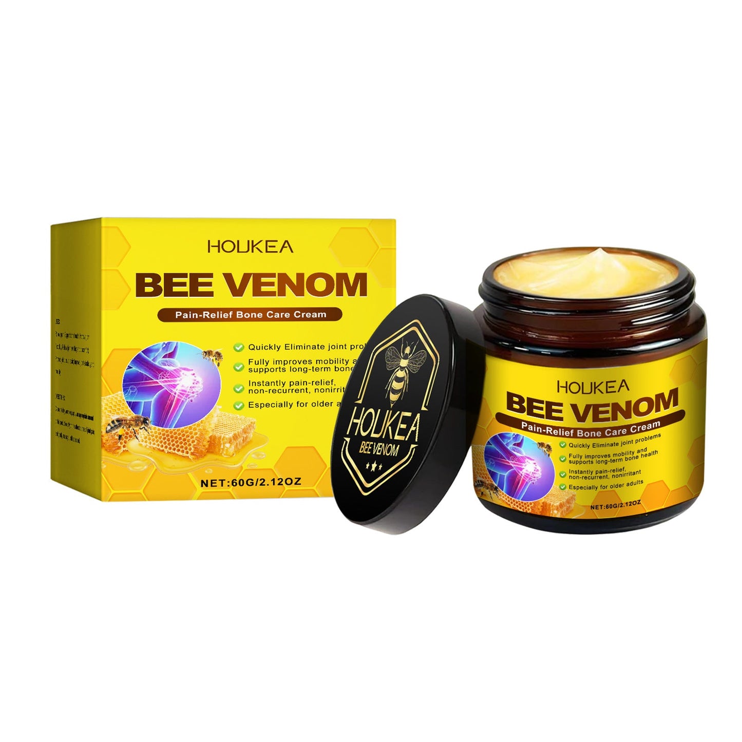 🏆50K+ SOLD LAST WEEK! 🌿HOUKEA Bee Poison Pain-Relief Bone Healing Cream -8JX3