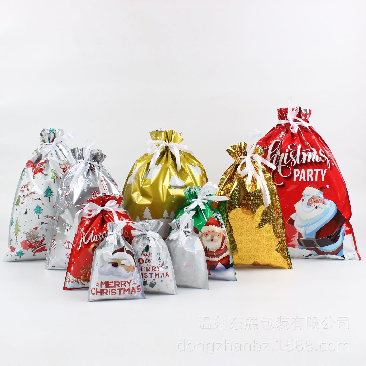 🎄50K+ Sold 🔥 Christmas Sale 49% OFF 🎁 Biodegradable Drawstring Christmas Gift Bags 🎅