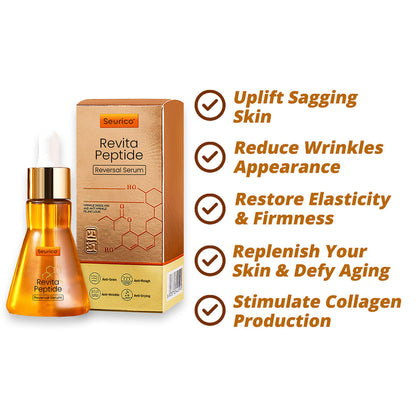 Seurico™ RevitaPeptide Reversal Serum ✨ Tightens & Lifts | Reduces Wrinkles & Fine Lines | Boosts Skin Elasticity 💛