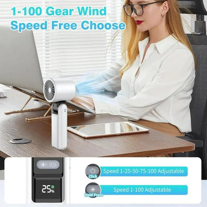 🌬️ Cool Summer - Portable Handheld Turbo Ice Cooler Fan