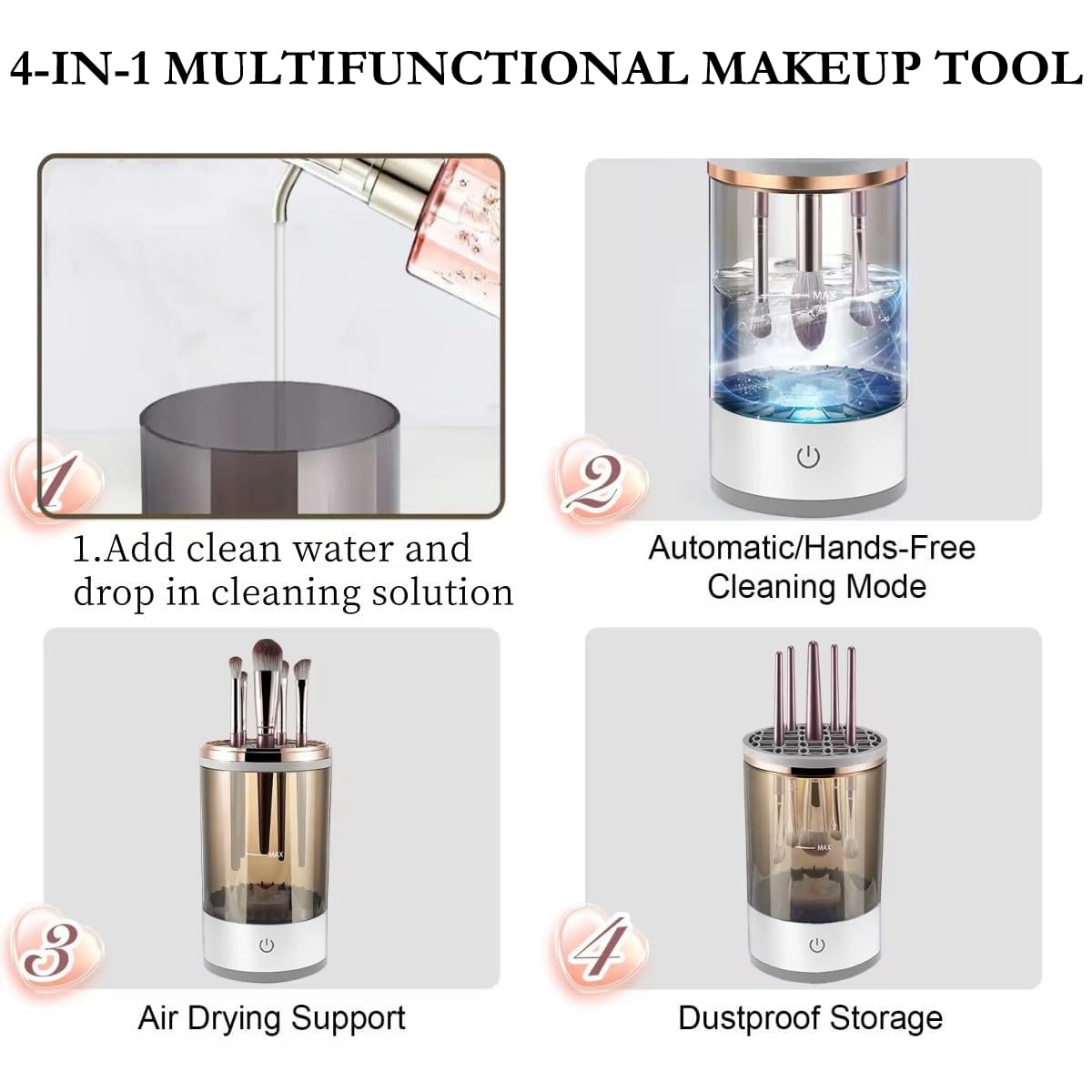 Discount (Today Only)Automatic Makeup Brush Cleaner Machine