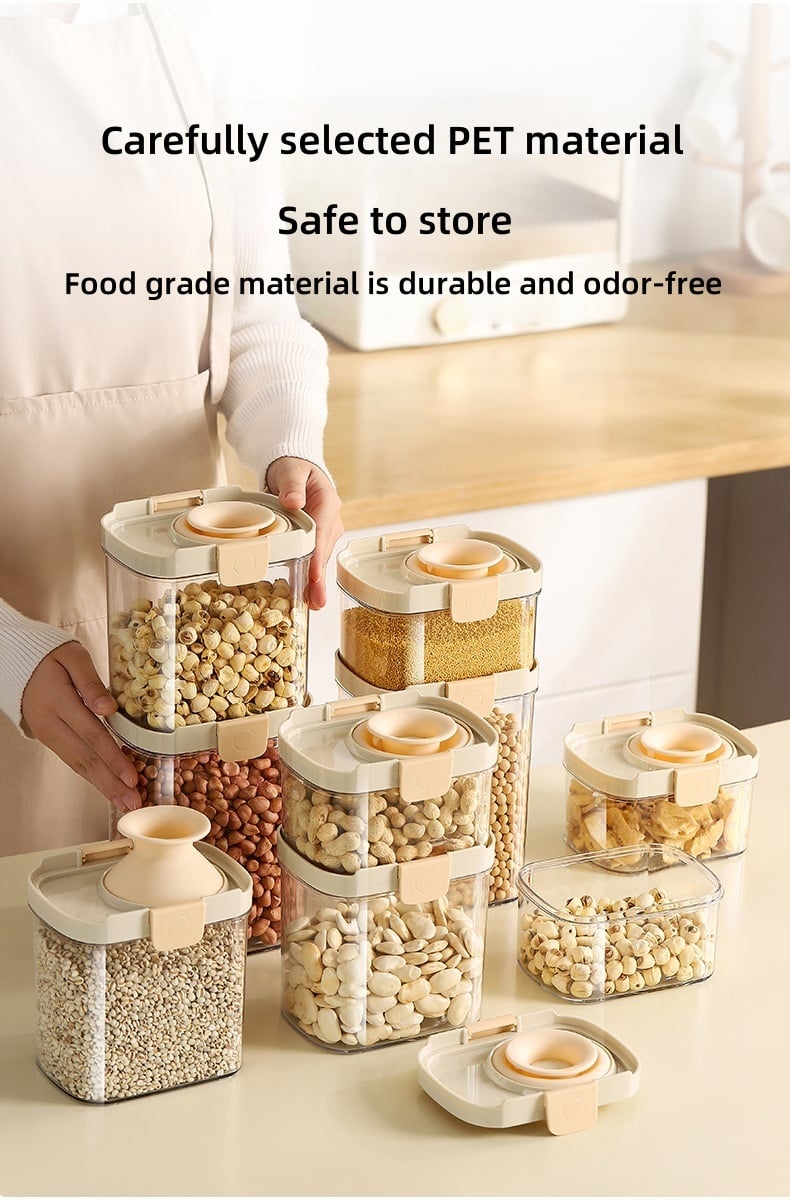Push-type Sealed Box Storage Jar